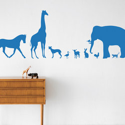 Animal Farm Wall Stickers - Blue - Picture Frames