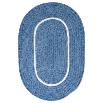 Colonial Mills Silhouette SL05 Blue Ice Kids/Teen Area Rug, Round 8'x8'