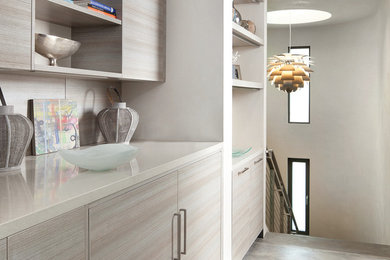 Inspiration for a modern hallway remodel in Other