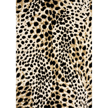Claremont Collection Cheetah Print Rug, 5'3"x7'7"