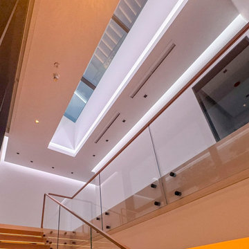 Project #126 | Contemporary Staircases with Integrated LEDs & Glass Railing