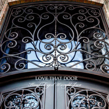 Double Entry Iron Door w/Transom