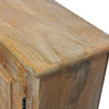 Bayside Jensen 2-Door Solid Wood Sideboard, Distressed Natural Finish