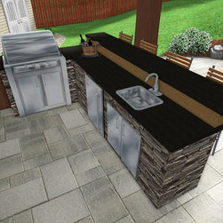 Patio - Pavilion - Fire Pit - Bar - Landscape Package - Outdoor Grills
