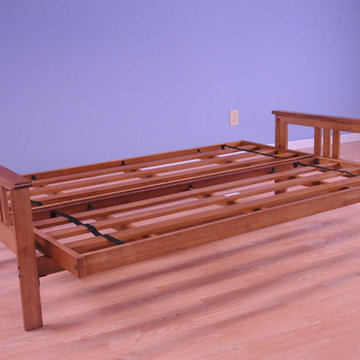 Caleb Frame with Barbados Finish in Bed Position