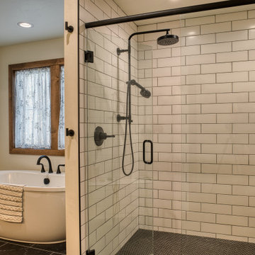 Primary Bathroom Tub and Shower