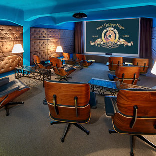 Trendy home theater photo in Hamburg