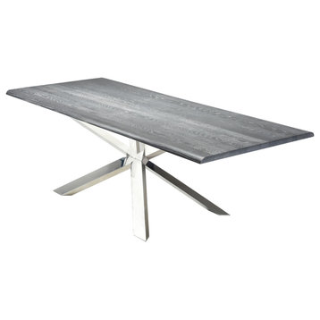 Couture Oxidized Grey Wood Dining Table, HGSR327