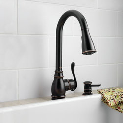 Moen Anabelle Mediterranean bronze one-handle high arc pulldown kitchen faucet - Kitchen Faucets