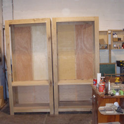 Rustic Lighted Display Cabinets - Display And Wall Shelves 