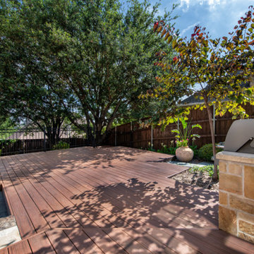Custom Multi-Level AZEK® Deck with Stone Pool Deck & Sun Deck