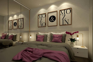 Trendy bedroom photo