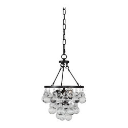 Robert Abbey Bling Small Chandelier, Deep Patina Bronze Finish - Chandeliers