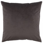 Renwil Inc - Renwil Inc Chestnut - 20" Sqaure Pillow, Dark Gray Finish - Compose a chic pillowscape on couches and beds with the sophisticated style of this decorative pillow. Designed with a velvet front and linen back for totally touchable texture, the square pillowcase is crafted in a dark gray shade that fits beautifully among bohemian surroundings. A sumptuous combination of duck feathers and down fill the standard pillow sham with enduring softness, offering comfortable cushioning for every seating or sleeping arrangement.  Size: Small   Shape: Square Filler Composition: 95% White Duck Feathers, 5% Down  Country Origin: ChinaChestnut 20" Sqaure Pillow Dark Gray *UL Approved: YES *Energy Star Qualified: n/a  *ADA Certified: n/a  *Number of Lights:   *Bulb Included:No *Bulb Type:No *Finish Type:Dark Gray