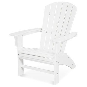 Trex Outdoor Yacht Club Curveback Adirondack Chair, Classic White