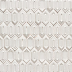 Vibe Lounge Mix Mosiac Field in White Gloss - Tile