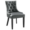 Regent Tufted Vegan Leather Dining Chair, Gray