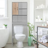 Better Home Products Ace Over-the-Toilet Storage Organizer in Light Gray &...