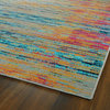 Kaleen Zuma Beach machine made, Polypropylene area rug, Multi-Color 5'3"x7'3"