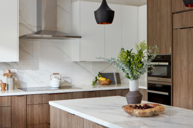 Example of a minimalist kitchen design in San Francisco