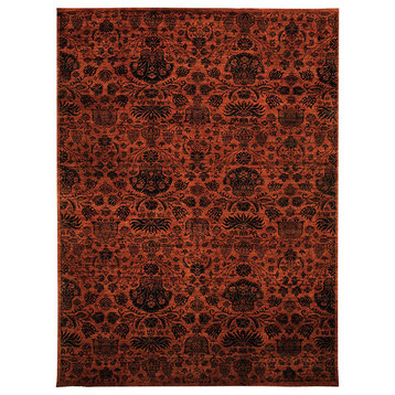 Arabesque Rug, Red and Black, 12'1"x8'11"