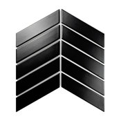 1.75"x7" Victorian Soho Chevron Porcelain Tile, Matte, Black