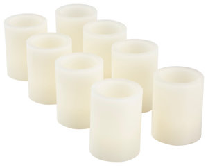 8 Piece LED Votive Flameless Wax Candle Set by Lavish Home