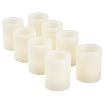 8 Piece LED Votive Flameless Wax Candle Set by Lavish Home