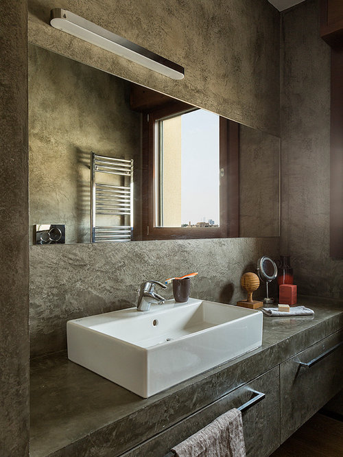 Industrial Powder Room Design Ideas, Remodels & Photos