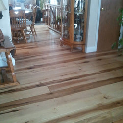 Hand scraped solid hickory plank - Hardwood Flooring