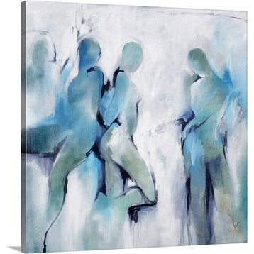 "Social Gathering" Wrapped Canvas Art Print, 16"x16"x1.5"