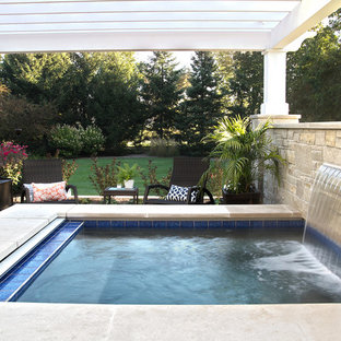 シカゴのトラディショナルスタイルのおしゃれなプールの写真