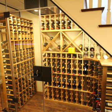 Temperature controlled wine cellar underneath the staircase