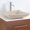 Avalon Vessel Vanity Bathroom Sink in Ivory Marble