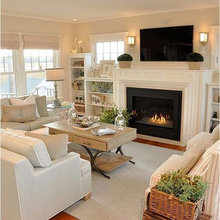 built out fireplace