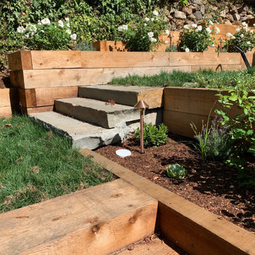 Stone Slab Steps and Planters