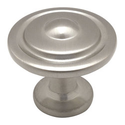 Cosmas - Cabinet Knob, 1-1/4" Diameter, Satin Nickel, Set of 25 - Cabinet And Drawer Knobs