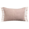 Jaipur Living Majere Solid Blush Down Pillow 13"X21" Lumbar