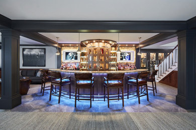 Inspiration for a contemporary home bar remodel in Grand Rapids