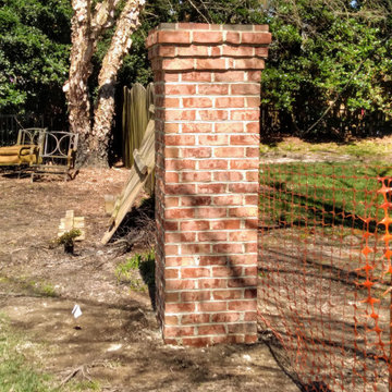4 Columns Created to Accent Fence Line