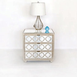 Worlds Away Furniture Worlds Away Ava Limed Oak Nightstand - Side Tables And End Tables