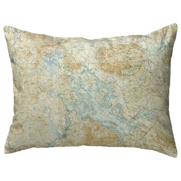 Betsy Drake Winnipesaukee, NH Nautical Map Noncorded Indoor/Outdoor Pillow 16x2