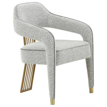 Corralis Speckled Gray Boucle Dining Chair
