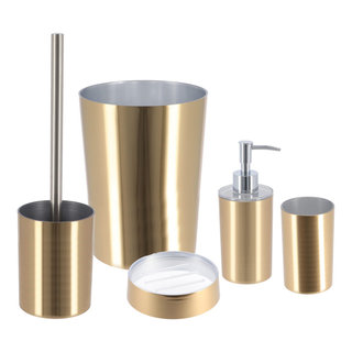 Evideco Marble Effect Freestanding Toilet Brush and Holder Set