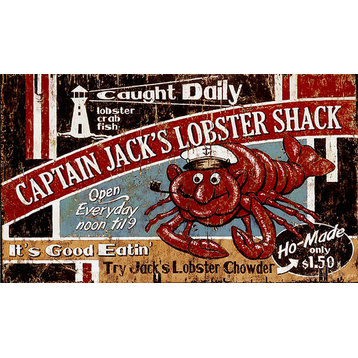 Vintage Signs Captain Jack's Lobster Shack, 26x14