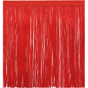 Chainette Fringe Trim, Style# CF08, Color# E6 - Cherry Red [11 Yards]