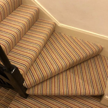 Striped Carpet Runner To Stairs In Soho