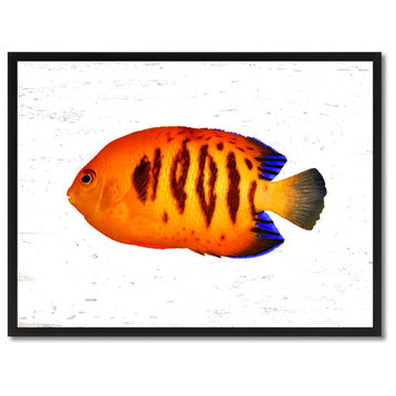 Orange Tropical Fish Painting, 28"x37"