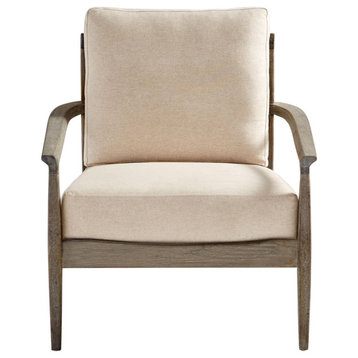 Cyan Astoria Chair 10229 - Weathered Oak and Tan