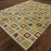 Multicolor Squares Hand Knotted High Kpsi Fine Gabbeh 8'x11' Wool Area Rug H6844